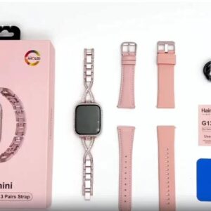 ساعة سمارت حريمي شيك ضد المياه واطار معدني -G13 MINI مع 3 اساور متنوعه