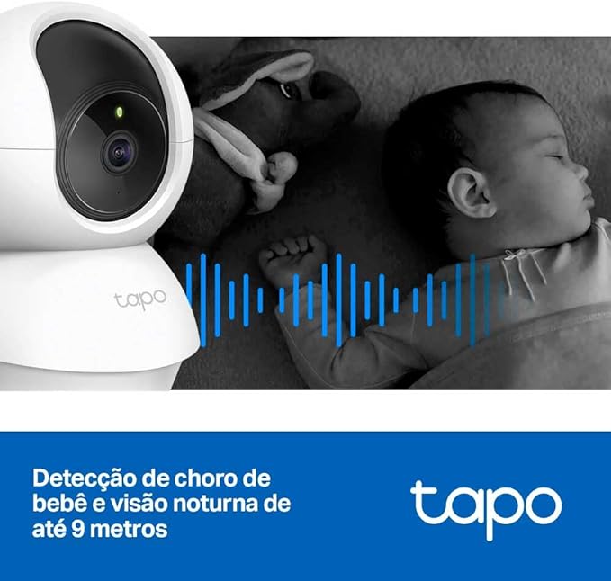 كاميرا ذكية c200 من تابو بزاوية 360 درجة بخاصية الواي فاي والإمالة بدقة 1080 بكسل - أبيض، لاسلكي - الصورة 2