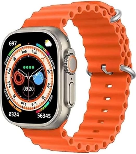 smart watch X8 Ultra - اكس 8 الترا سمارت ووتش لون اورنج - الصورة 2